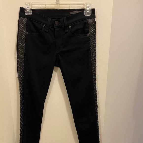 rag & bone Denim - 💰 5 FOR $40 / RAG AND BONE (SZ 24) LEATHER & BEADED SIDE DETAIL